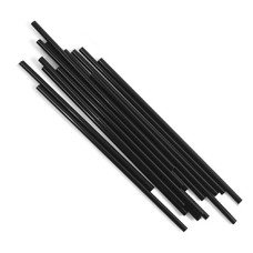 Трубочки прямые 24х0.8 черные 250шт.