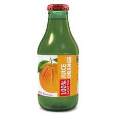 Сок апельсиновый восстановленный с мякотью ст/бут (0,250 л/0,440 кг) 12 шт/упак Barinoff